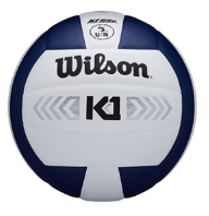 Wilson K1 Silver Volleyball - Navy/White - Click Image to Close